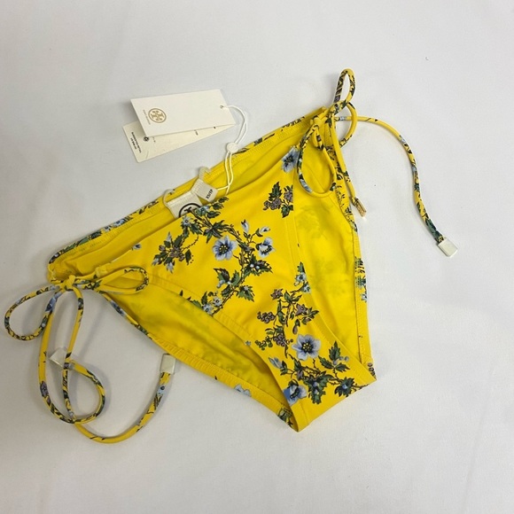 Tory Burch NWT  Lyonnaise Floral Bikini Swimsuit Bottom Side Tie Women's Size XS - Picture 8 of 10